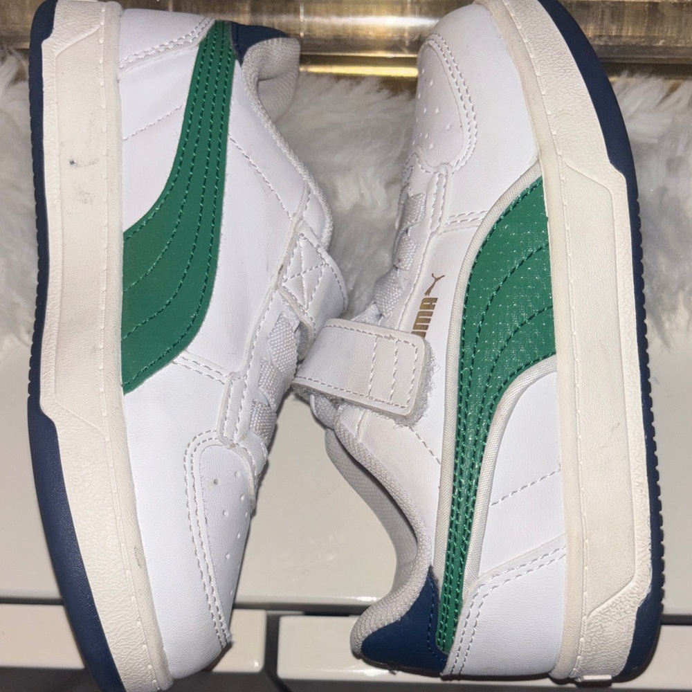Puma Court Ultra Lite White and Geeen 11c